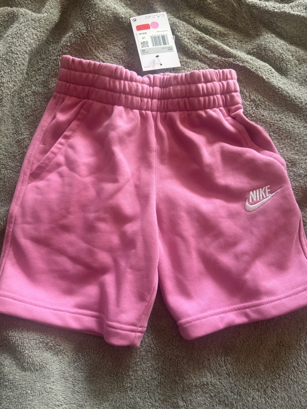 Nike Kids Pink Athletic Fleece Shorts